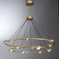 60 Inch Globe Crystal Tiered Ring Chandelier - Eclatant