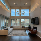 60 Inch Globe Crystal Tiered Ring Chandelier - Eclatant