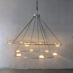 60 Inch Tiered Crystal Globe Ring Chandelier - Eclatant