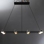 54 Inch Globe Crystal Rectangular Chandelier - Eclatant