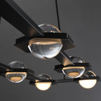 54 Inch Globe Crystal Rectangular Chandelier - Eclatant