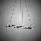 54 Inch Globe Crystal Rectangular Chandelier - Eclatant