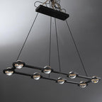 54 Inch Globe Crystal Rectangular Chandelier - Eclatant