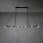 72 Inch Globe Crystal Rectangular Chandelier - Eclatant