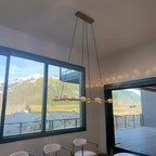 54 Inch Globe Crystal Rectangular Chandelier - Eclatant