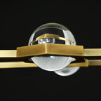 54 Inch Globe Crystal Rectangular Chandelier - Eclatant