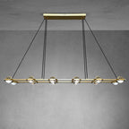 72 Inch Globe Crystal Rectangular Chandelier - Eclatant