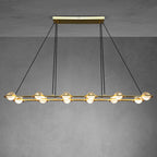 72 Inch Globe Crystal Rectangular Chandelier - Eclatant