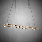 72 Inch Globe Crystal Rectangular Chandelier - Eclatant