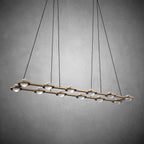 72 Inch Globe Crystal Rectangular Chandelier - Eclatant