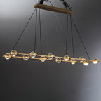 72 Inch Globe Crystal Rectangular Chandelier - Eclatant
