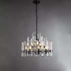 24 Inch Crystal Prism Candle Round Chandelier - Bonnington