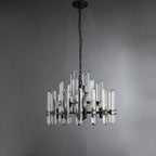 24 Inch Crystal Prism Candle Round Chandelier - Bonnington
