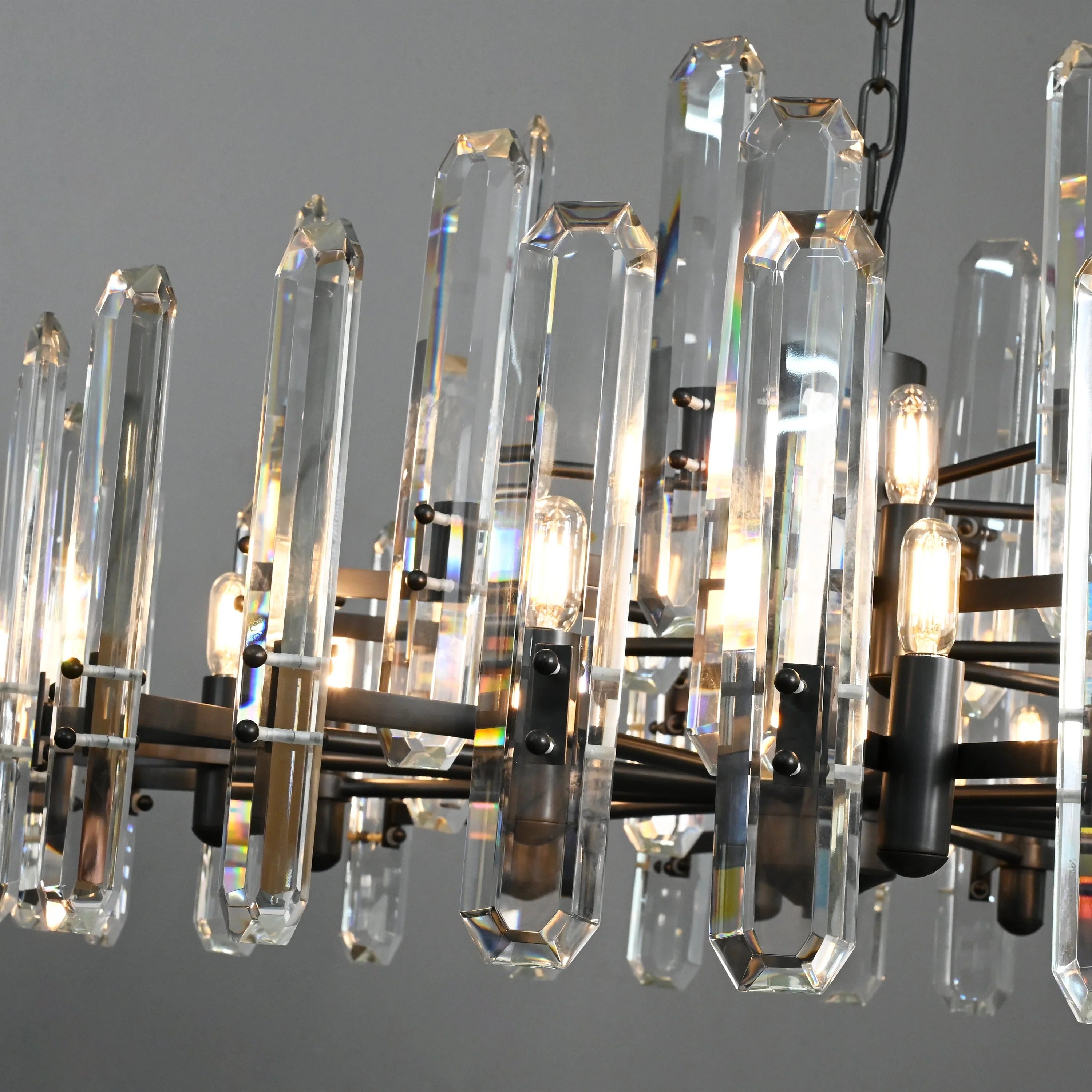 36 Inch Round Candle Crystal Chandelier - Bonnington