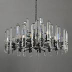 36 Inch Crystal Prism Candle Round Chandelier - Bonnington