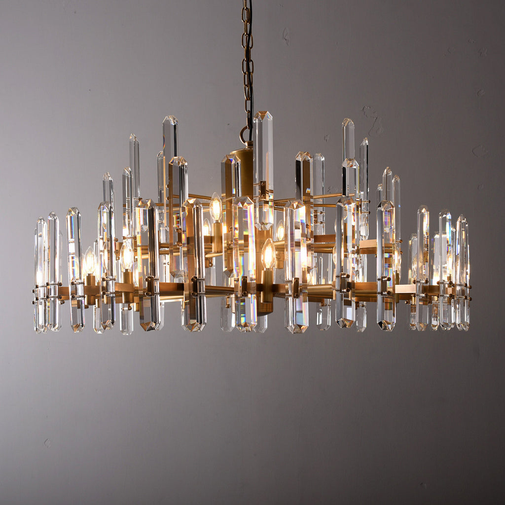 48 Inch Round Candle Crystal Chandelier - Bonnington