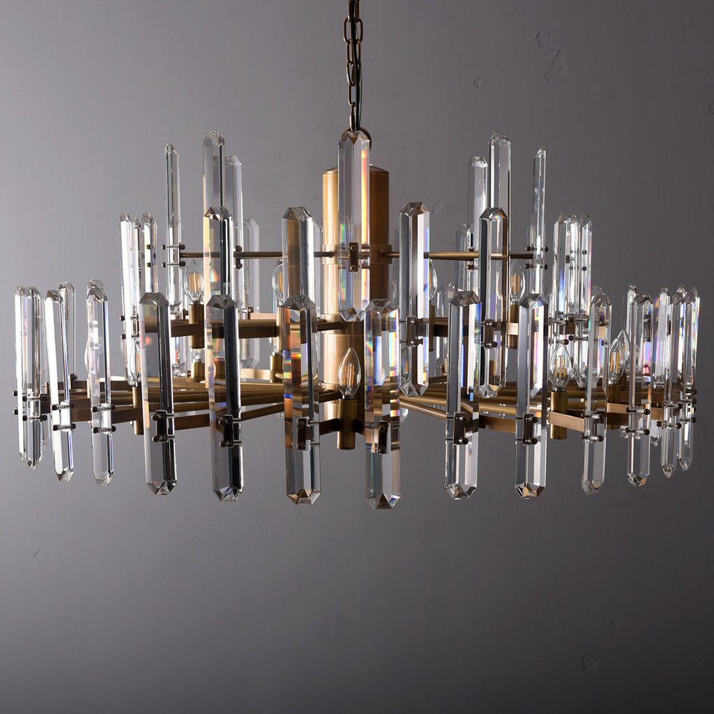 48 Inch Round Candle Crystal Chandelier - Bonnington