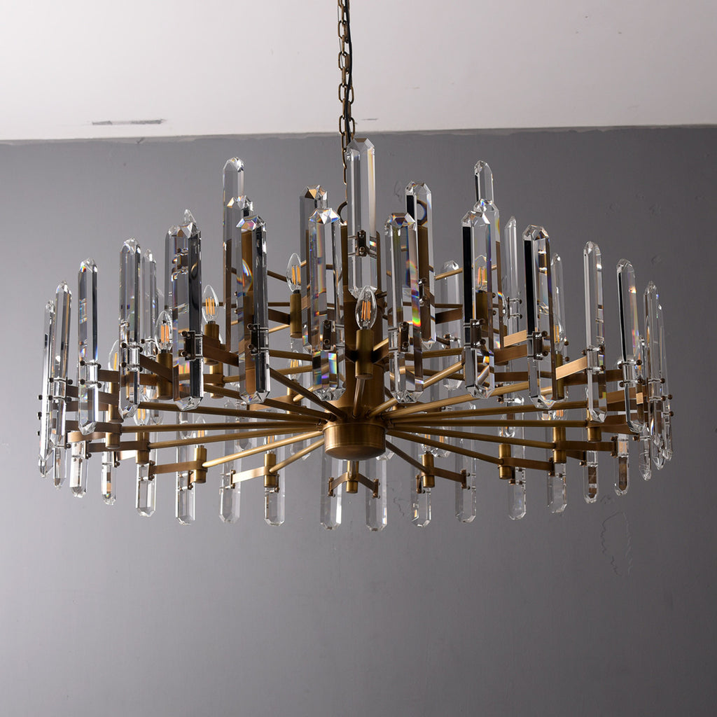 48 Inch Round Candle Crystal Chandelier - Bonnington