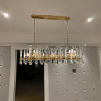 54 Inch Linear Candle Crystal Chandelier - Bonnington