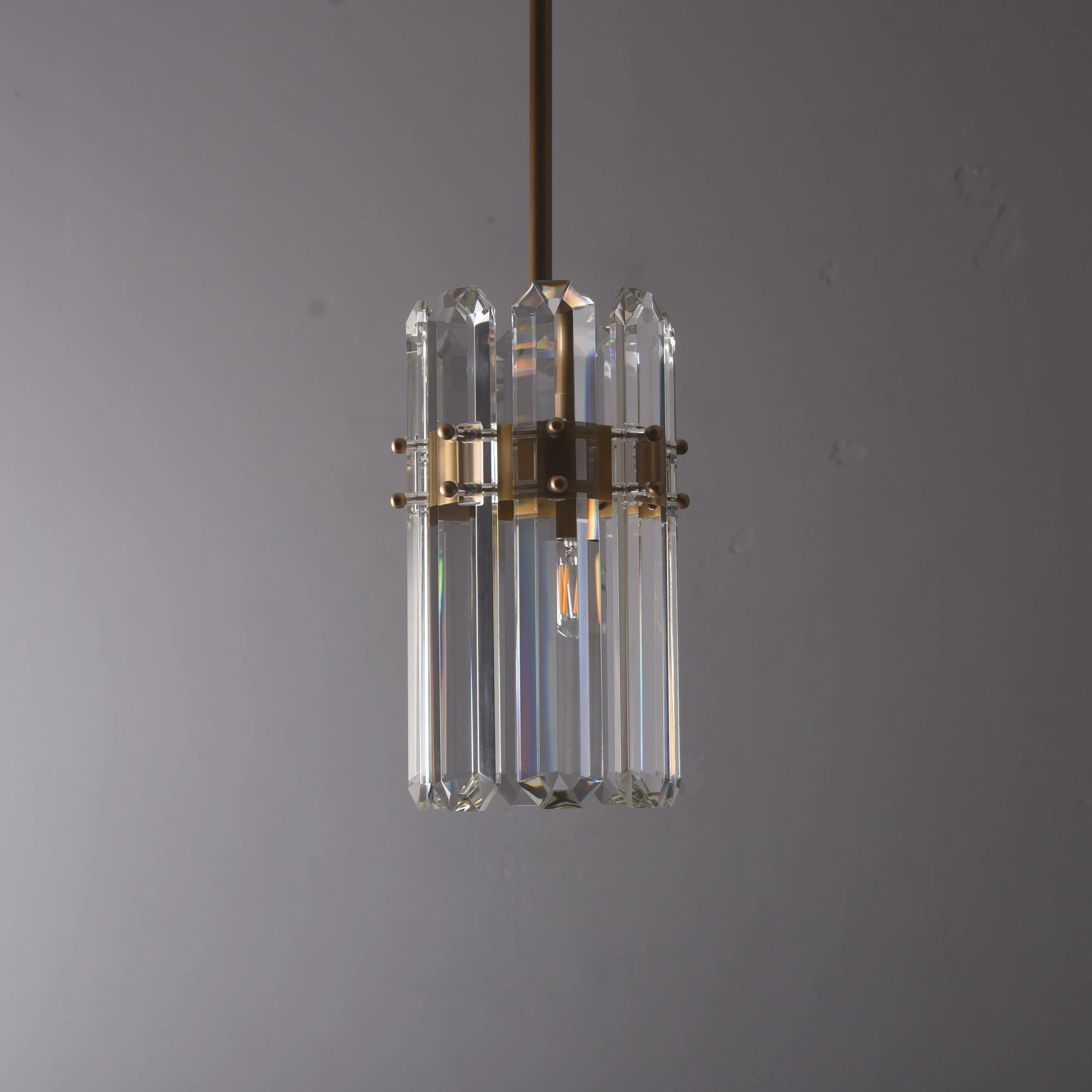 7 Inch Crystal Prism Pendant Light - Bonnington