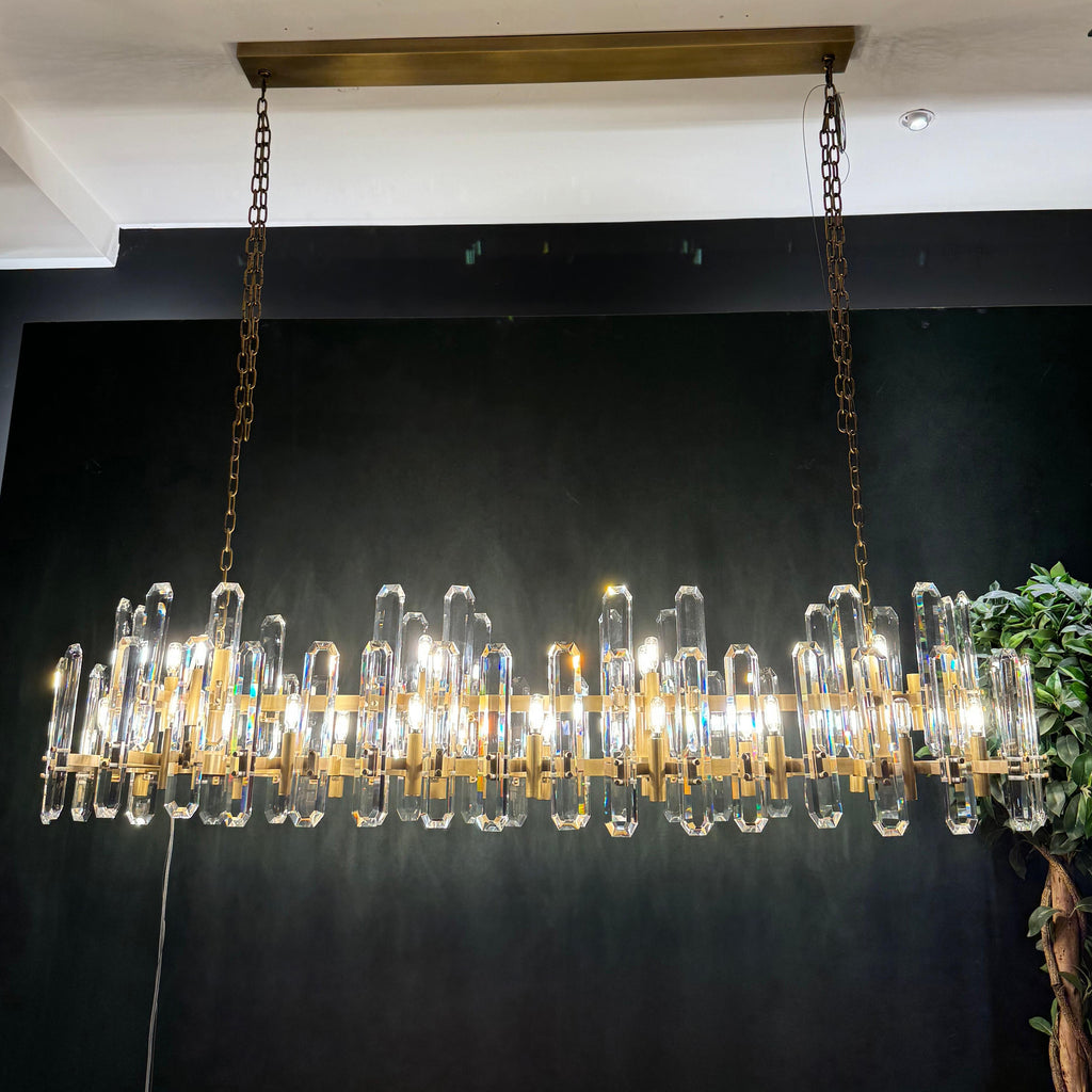 72 Inch Linear Candle Crystal Chandelier - Bonnington