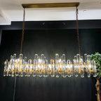72 Inch Linear Candle Crystal Chandelier - Bonnington