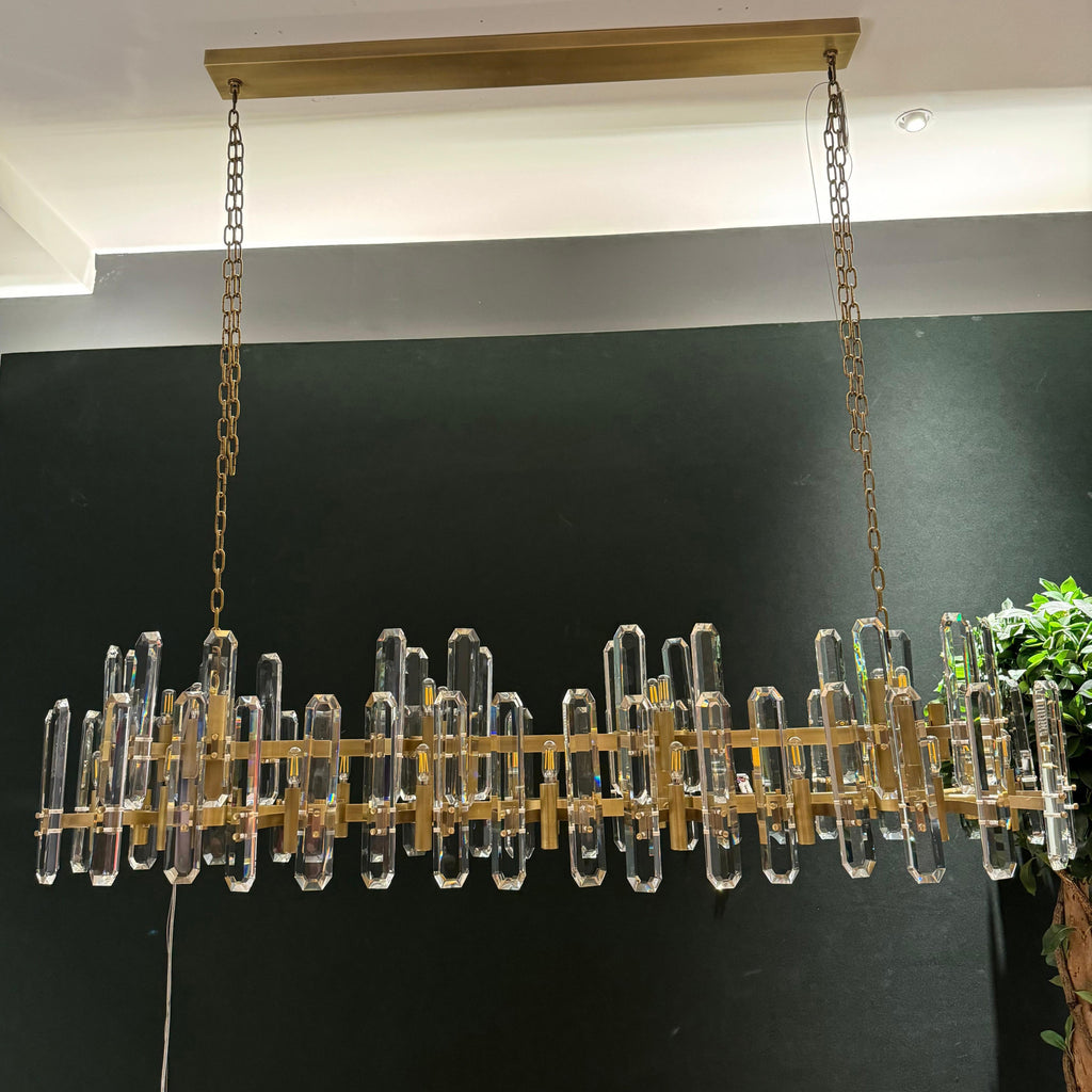 72 Inch Linear Candle Crystal Chandelier - Bonnington