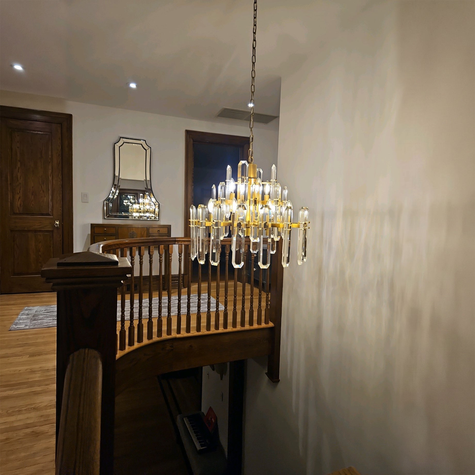 24 Inch Round Candle Crystal Chandelier - Bonnington
