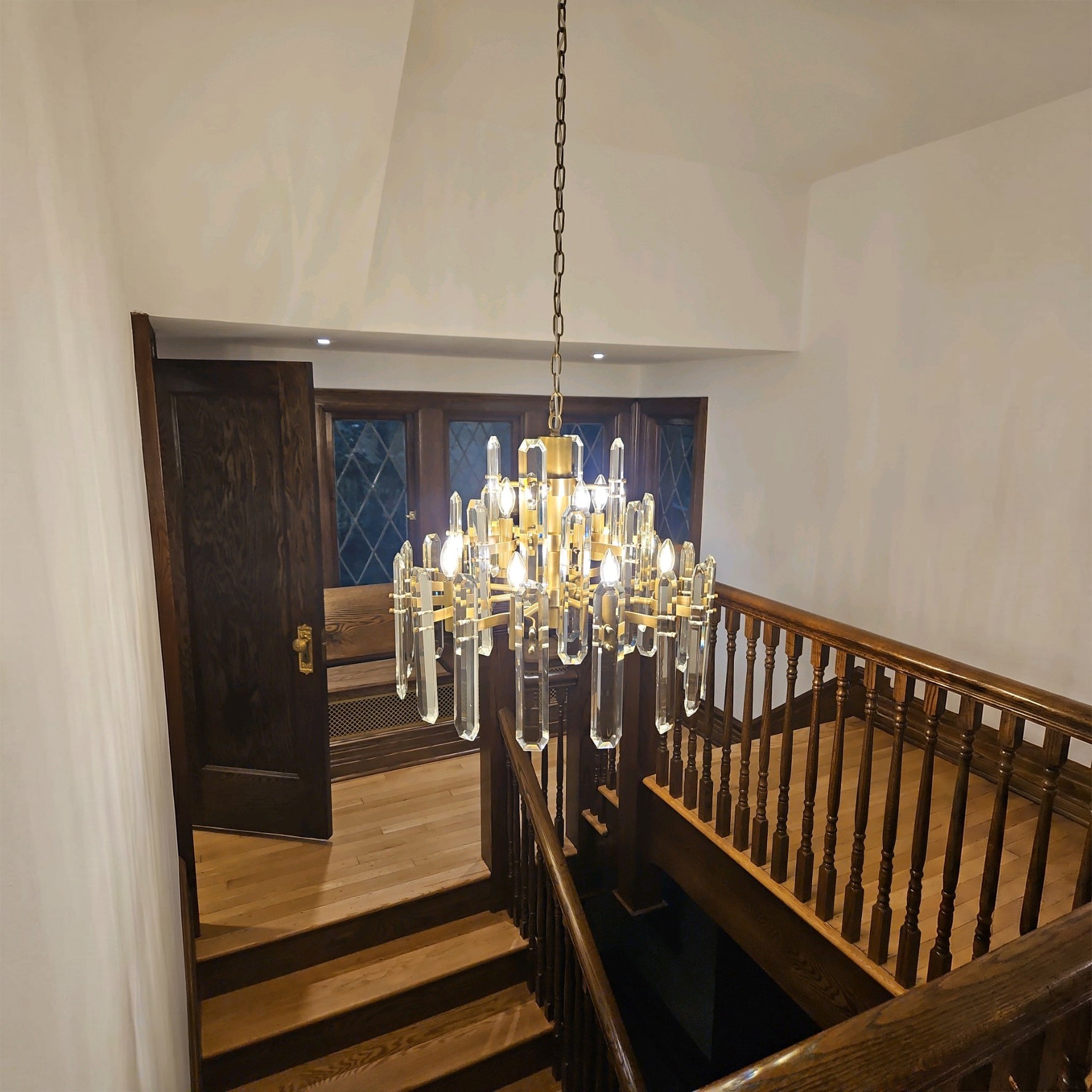 24 Inch Round Candle Crystal Chandelier - Bonnington