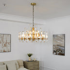 36 Inch Round Candle Crystal Chandelier - Bonnington