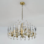 36 Inch Crystal Prism Candle Round Chandelier - Bonnington
