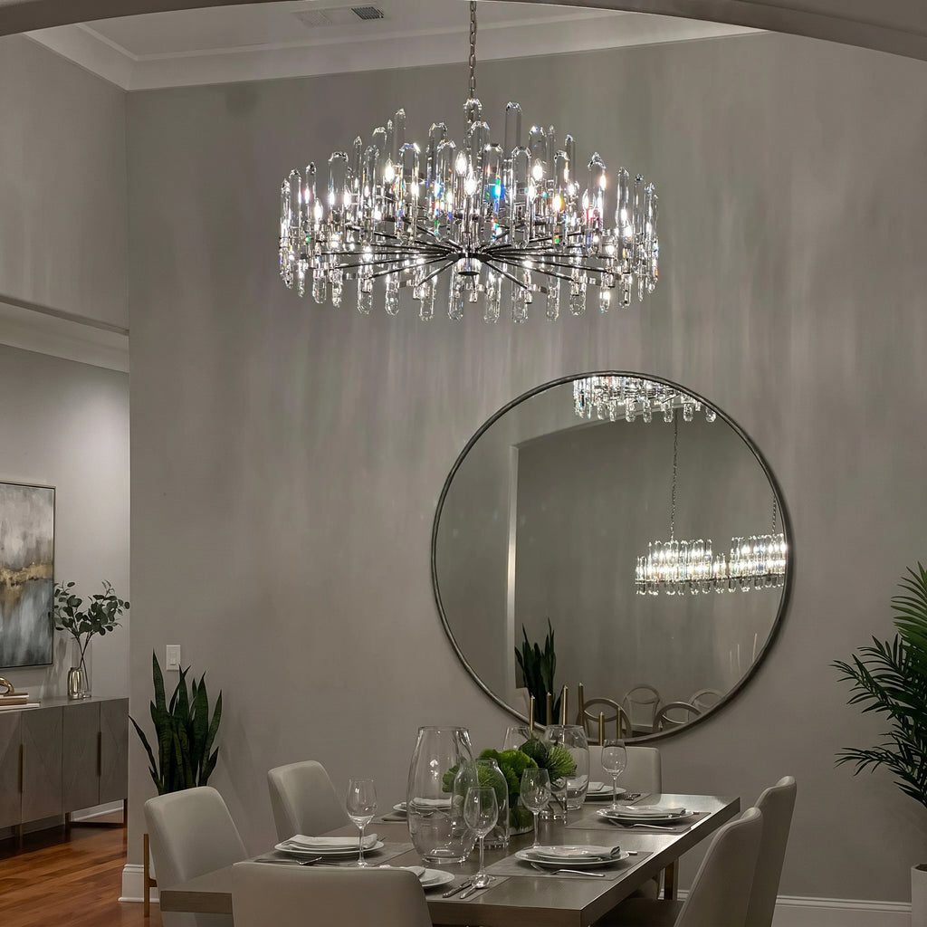 48 Inch Round Candle Crystal Chandelier - Bonnington