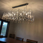 54 Inch Linear Candle Crystal Chandelier - Bonnington