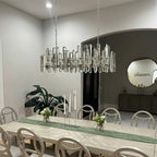 54 Inch Linear Candle Crystal Chandelier - Bonnington