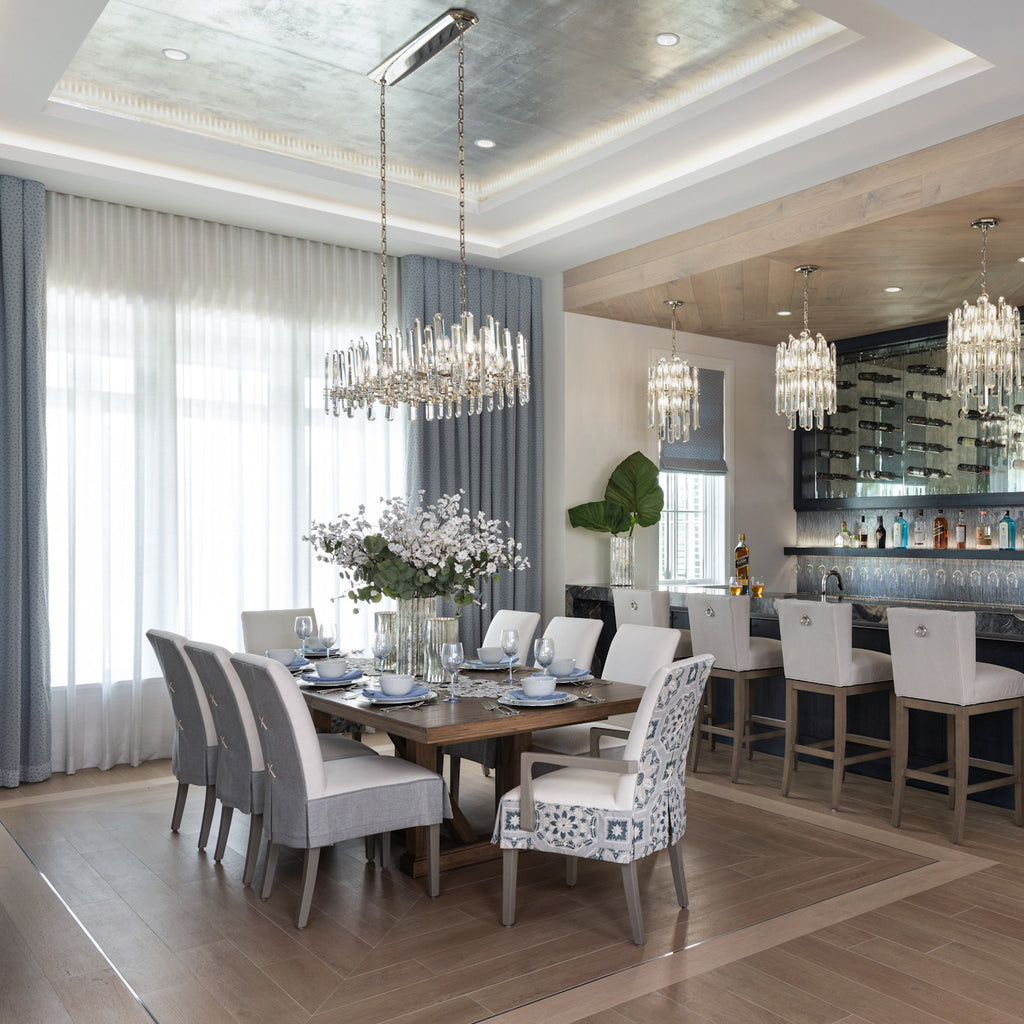 54 Inch Linear Candle Crystal Chandelier - Bonnington