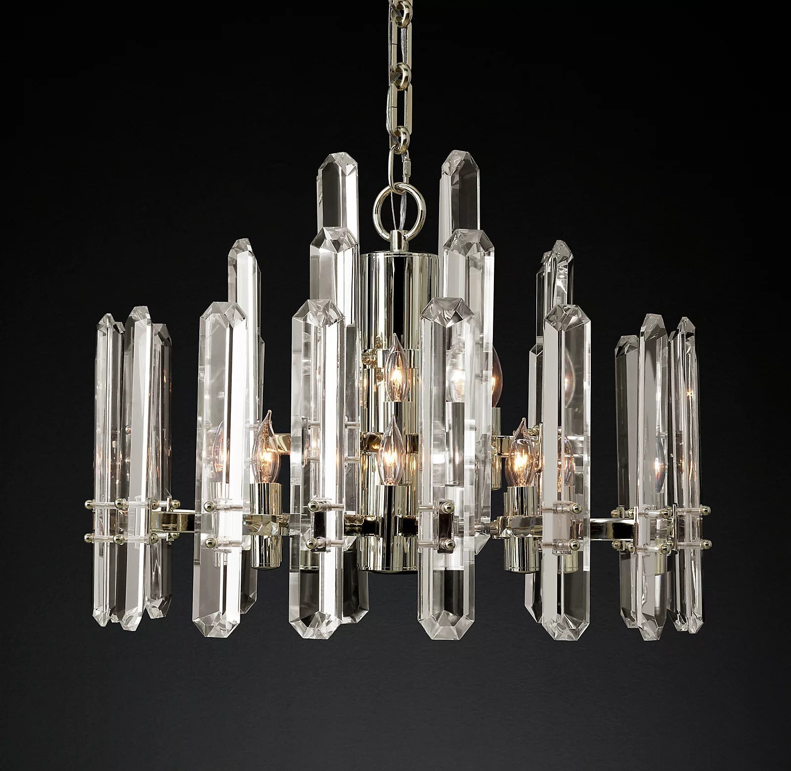 24 Inch Candle Round Crystal Chandelier - Bonnington