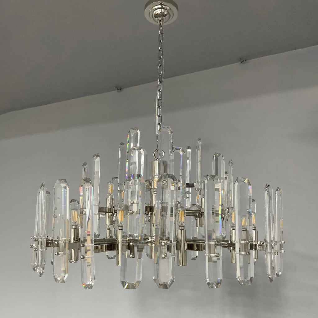 36 Inch Round Candle Crystal Chandelier - Bonnington