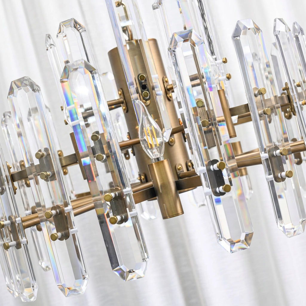 36 Inch Round Candle Crystal Chandelier - Bonnington