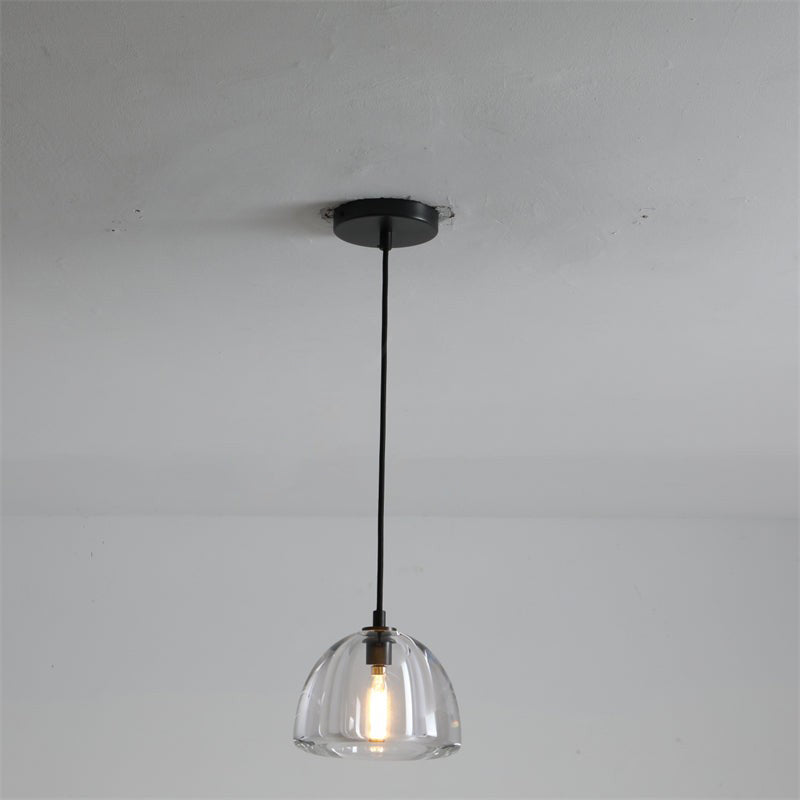 7 Inch Dome Crystal Pendant Light - Hemisphere