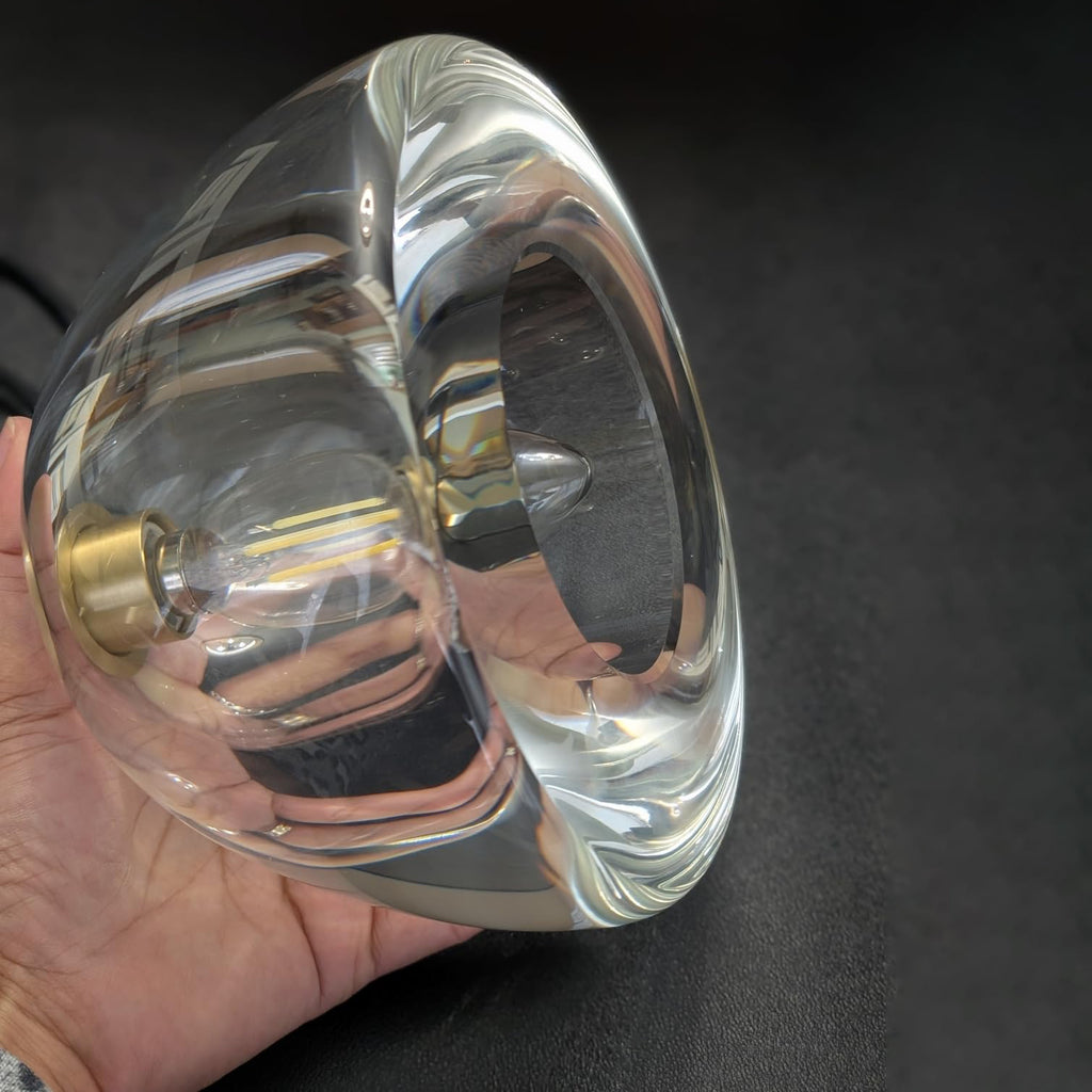 7 Inch Dome Crystal Pendant Light - Hemisphere