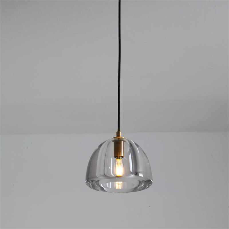 7 Inch Dome Crystal Pendant Light - Hemisphere