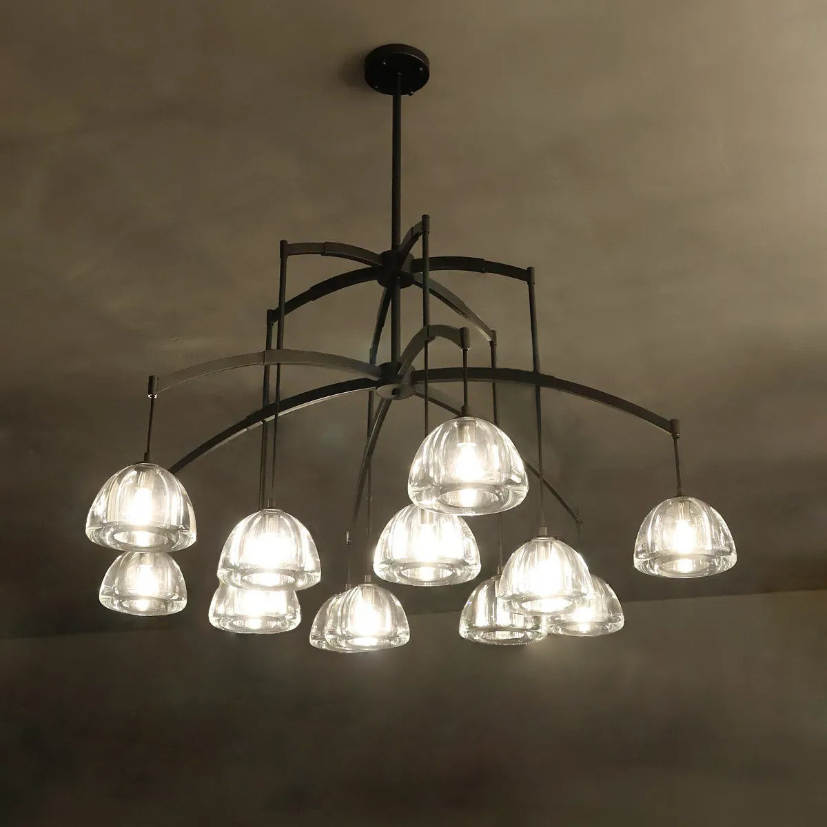 48 Inch Dome Crystal Pendant Chandelier - Hemisphere