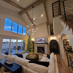 48 Inch Dome Crystal Pendant Chandelier - Hemisphere