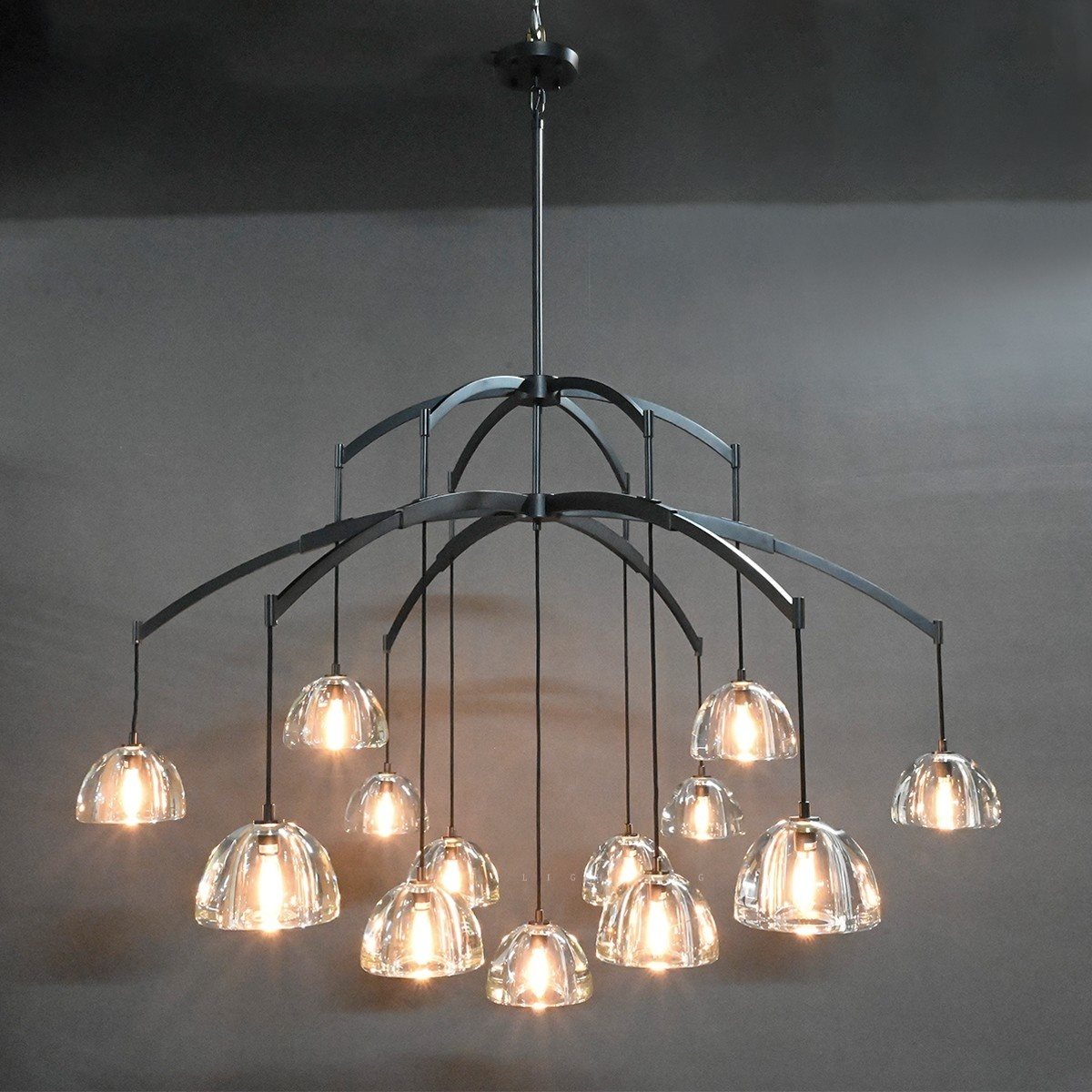 60 Inch Dome Crystal Pendant Chandelier - Hemisphere