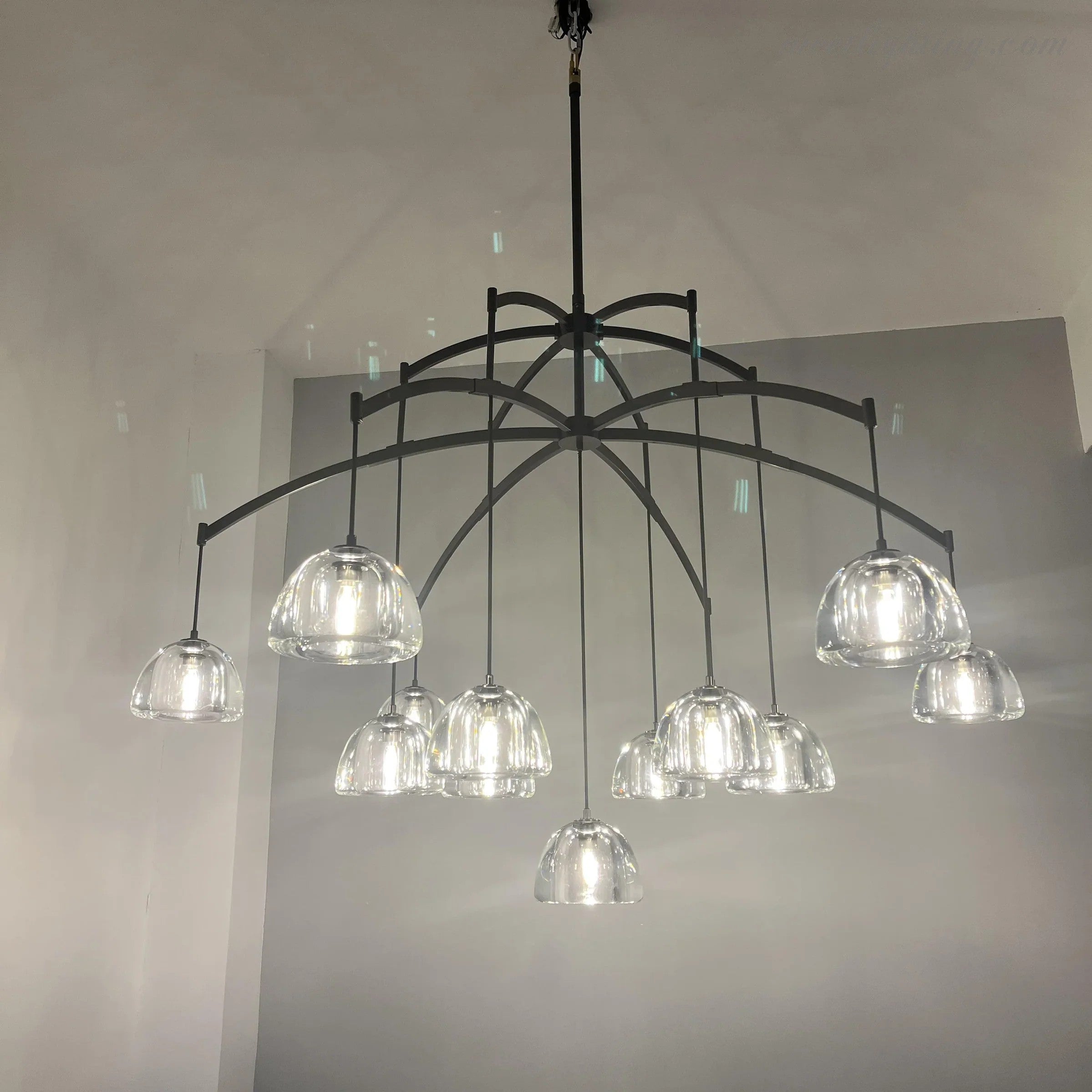 60 Inch Dome Crystal Pendant Chandelier - Hemisphere