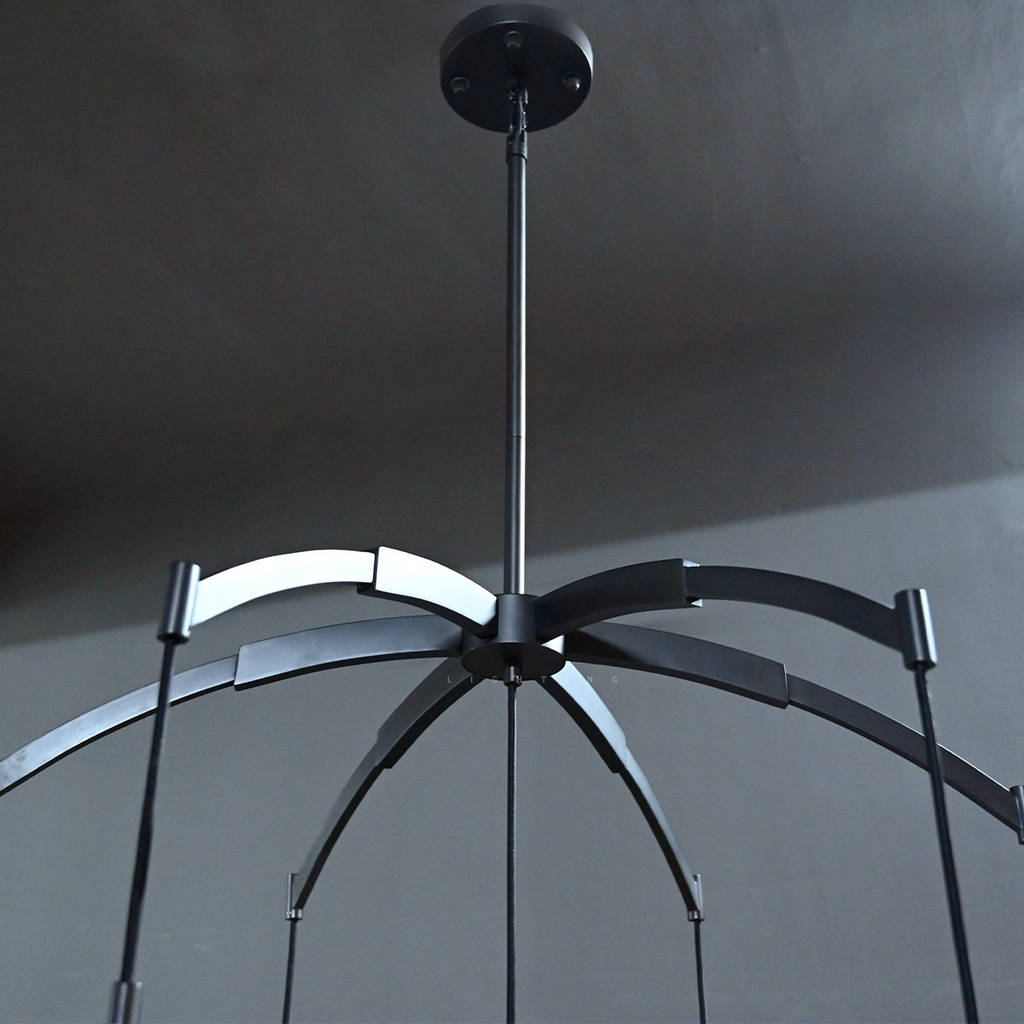 36 Inch Dome Crystal Pendant Chandelier - Hemisphere