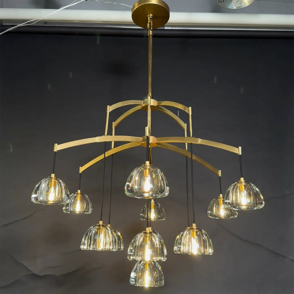 48 Inch Dome Crystal Pendant Chandelier - Hemisphere