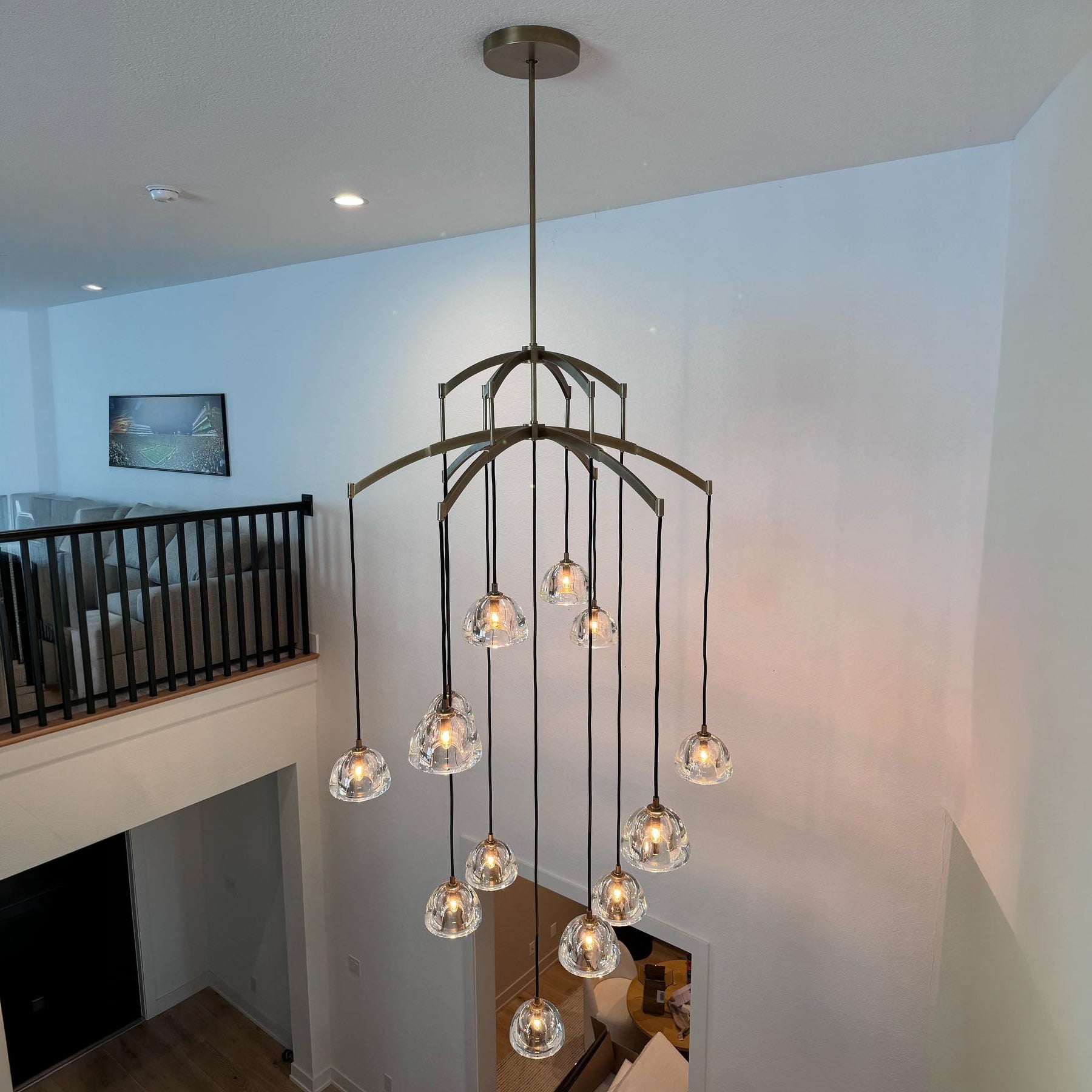 48 Inch Dome Crystal Pendant Chandelier - Hemisphere