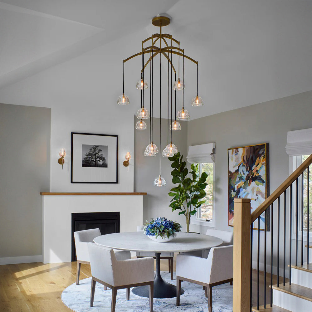 48 Inch Dome Crystal Pendant Chandelier - Hemisphere