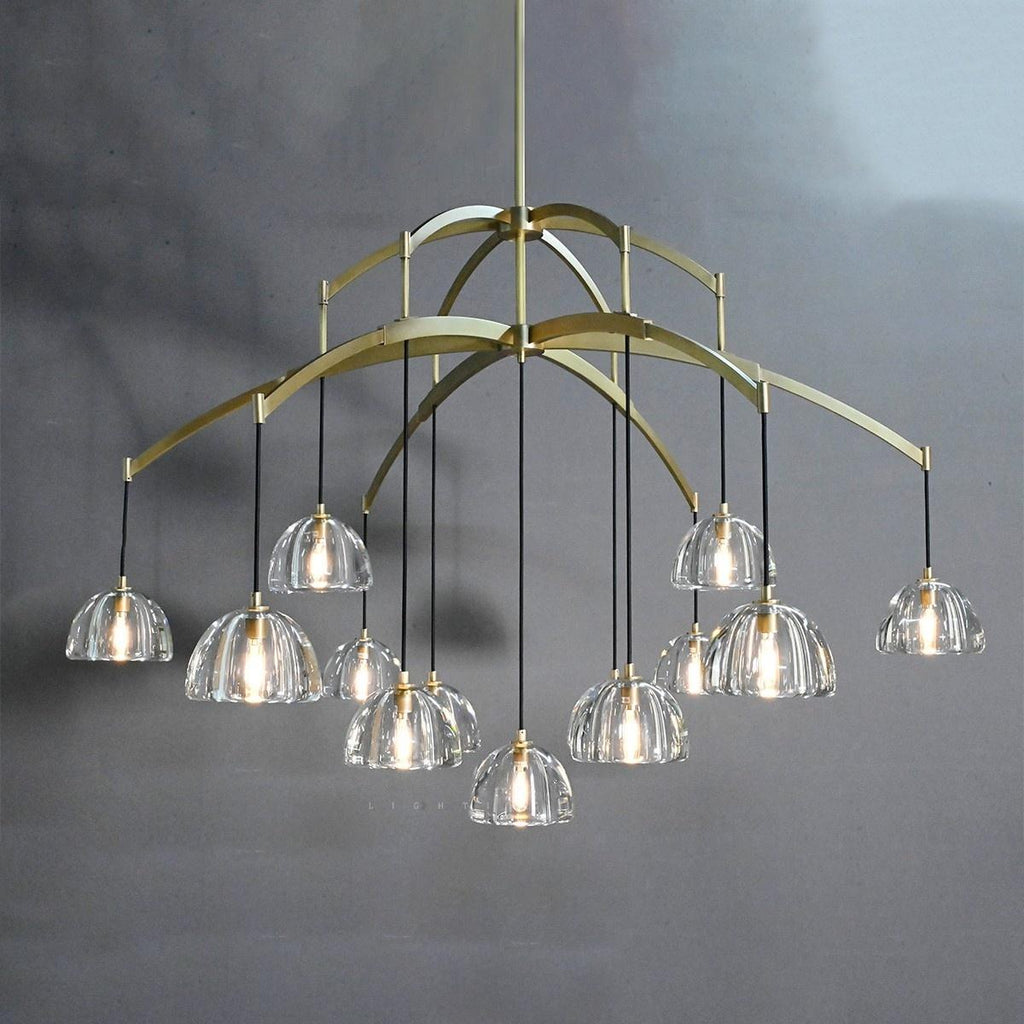 60 Inch Dome Crystal Pendant Chandelier - Hemisphere